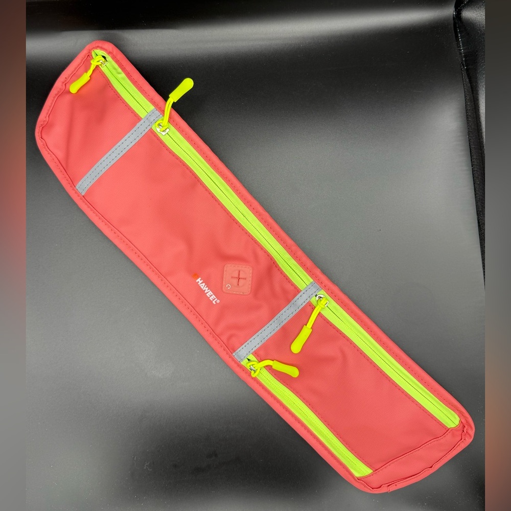 Haweel Running Waist Belt Bag - Reflective Strip - Multiple Pockets